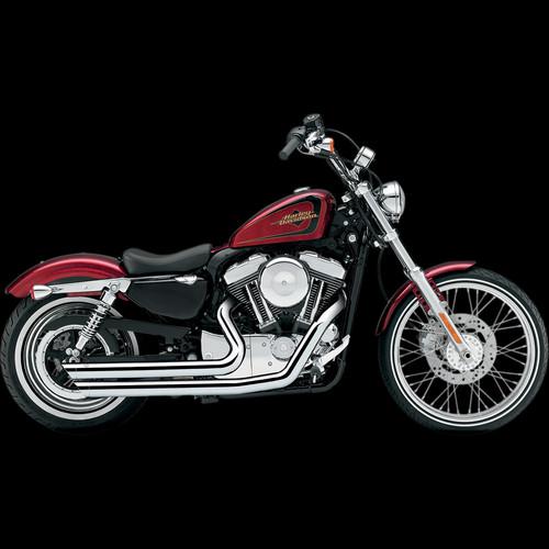 Speedster exhausts w/powerport,slash down chrome for 2004-2006 harley sportster