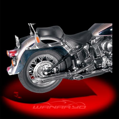 3" slip-on mufflers, slash out for 2000-2006 various harley softails