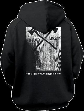 Hmk zip-up hoody woodblock/black