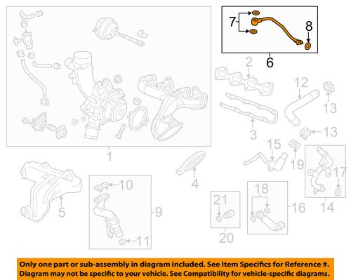 Gm oem turbocharger-oil feed tube 55592600