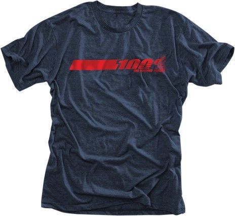 100% talladega mens short sleeve t-shirt heather navy/blue