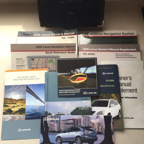 2006-2008 lexus rx400 hybrid owners manuals full set of books case