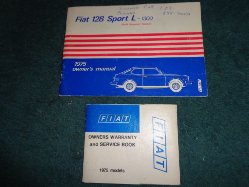 1975 fiat 128 sport owner&#039;s manual  set /orig. instruction guide book &amp; warranty