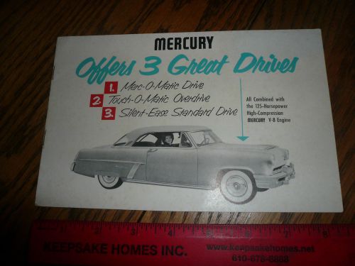 1952 mercury merc-o-matic touch-o-matic silent ease standard drive -vintage