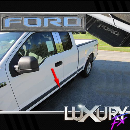 8pc. luxury fx stainless ford side step letter insert kit for 2015-16 ford f-150