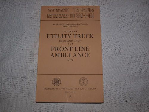 M38a1 &amp; m170 operation &amp; maintenance manual