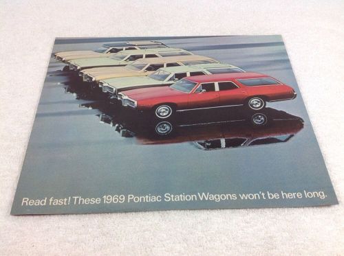 1969 pontiac sales brochure station wagon bonneville safari catalina le mans 69