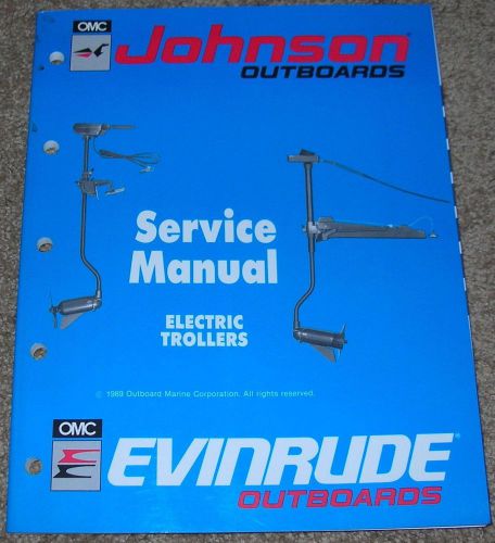 Johnson service manual electric outboard boat trollers evinrude omc dated 1989