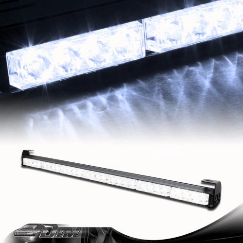 White 31.5 inch led traffic adviser emergency hazard caution strobe light bar