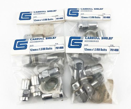 16 original carroll shelby 12mm x 1.5 rh bolts/lugnuts p/n 701450