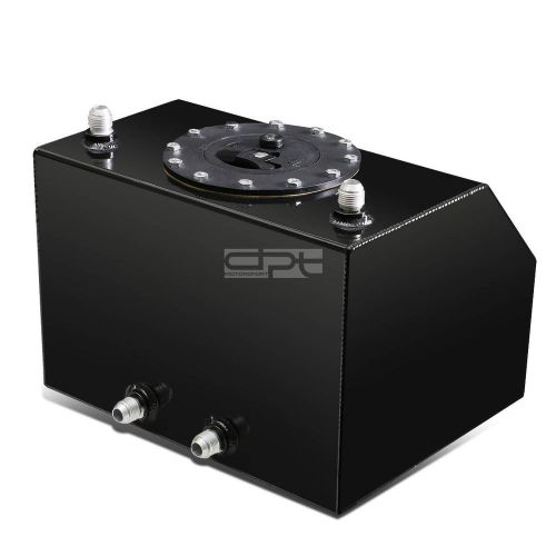 4 gallon lightweight black coated aluminum racing fuel cell tank+level sender