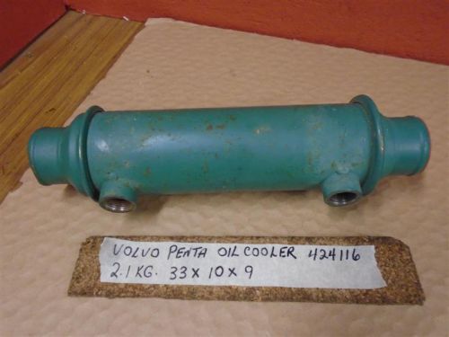 Volvo penta oil cooler 424116 loa 12 3/4&#034; hose id 2&#034; barrel diameter 2.95&#034;