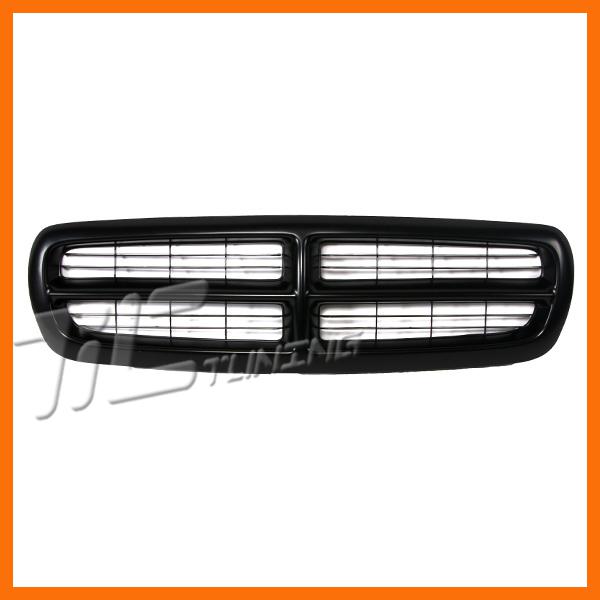 97-03 dodge durango front grille ch1200200 unpainted m.black shell 98-04 dakota