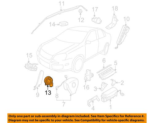 Vw volkswagen oem 07-10 eos supplemental restraint system-clockspring 1k0959653c