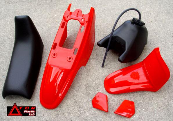 Yamaha pw50 pw 50 red plastic fender kit and seat new