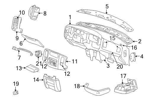 Chrysler oem dodge dashboard air vent 1bz651dvaa image 12