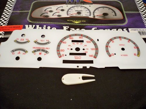 Kilometers 1994 mazda b2300 b3000 b4000 white face glow through gauges red