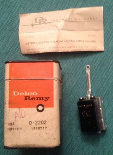 1998717 neutral safety switch d-2202 new delco gm chevrolet pontiac corvair