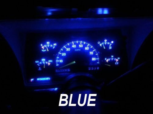 6 blue t5 led light bulbs &amp; sockets instrument panel cluster dash 58 70 73 74