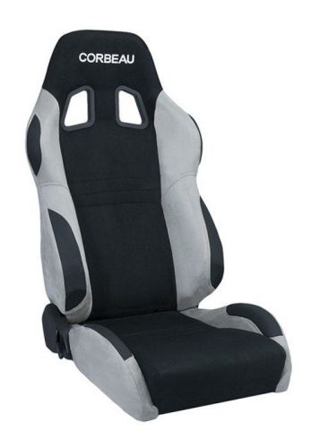 Corbeau a4 racing black/grey suede seats (s60099) with mounting brackets - pair