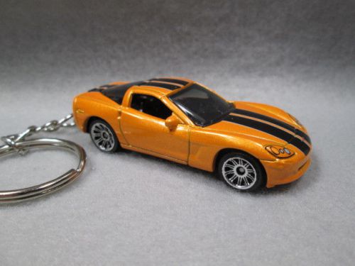 Chevy corvette c6   (orange) custom key chain ring fob