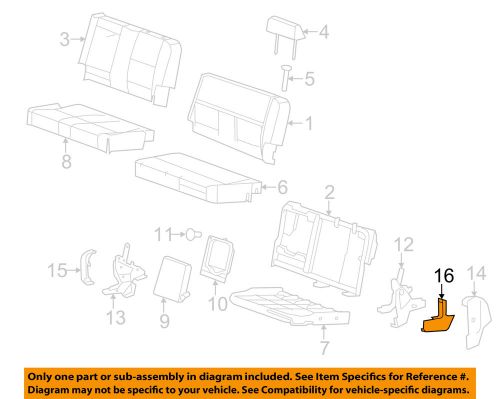 Gm oem rear seat-seat cover 25812534