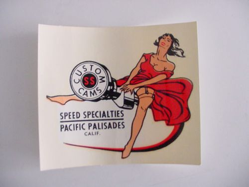 Vintage ss custom cams speed equipment decal