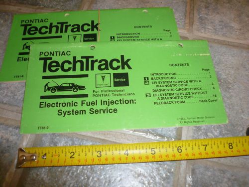 1981 pontiac techtrack electronic fuel injection book