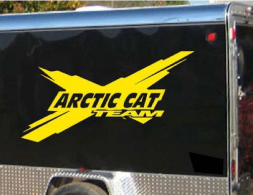 Snowmobile team decal - 4 foot long by 25&#034; high - choose color and brand name