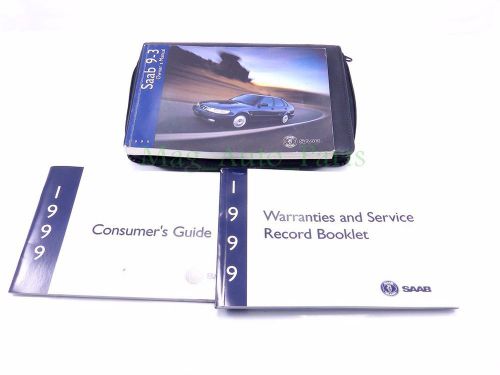 Saab 1999 9-3 owners manual user supplement oem case booklet consumer guide 99