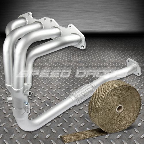 For 95-99 2g eclipse/talon/avenger stainless ceramic header+titanium heat wrap