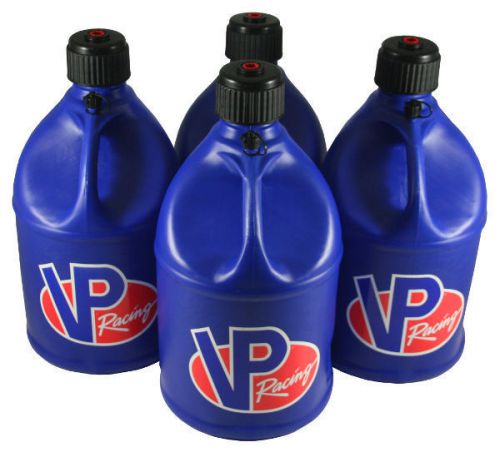 Vp racing fuel / water jugs can utility container case 0f 4 blue round  5 gallon