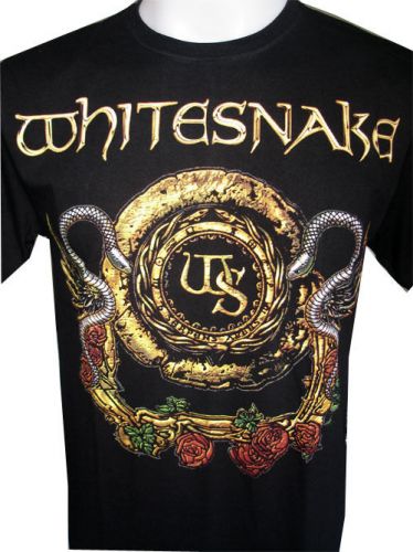 New band music white snake rock heavy metal tattoo punk black t-shirt mens sz s