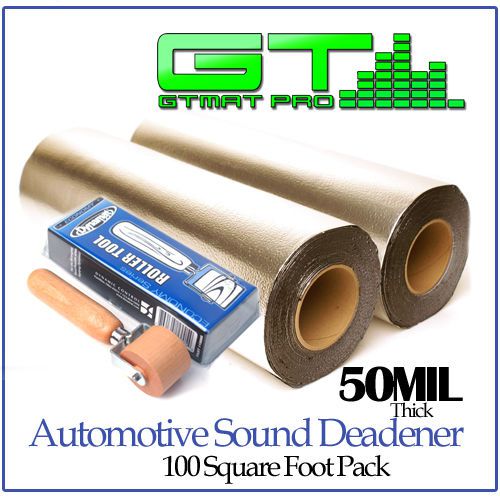 New 100sqft gtmat 50mil automotive sound deadener plus genuine dynamat roller