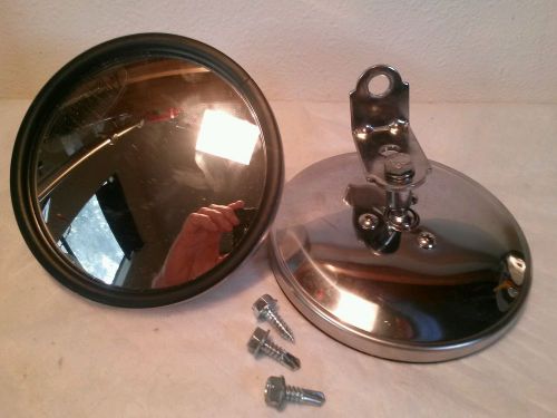 5&#034; dia. golf cart safety mirrors 1-pair chrome adjustable