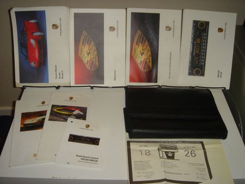 2000 porsche boxster, boxster s, 986 owners manual set with oem case