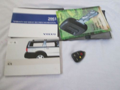 2003 volvo xc70 owners manual in its original case + key fob / remote entry