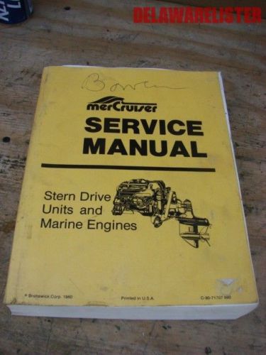 Mercury marine/boat mercruiser stern drive shop repair/service manual book