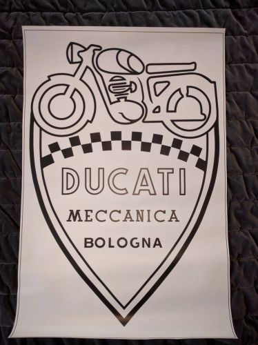 Ducati meccanica b&amp;w banner 20&#034;1/4 x 35&#034;