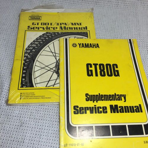 1978 yamaha gt80e / epa / mxe motorcycle service manual plus gt80g supplementary