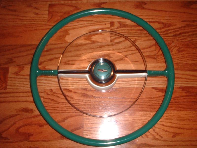 1953-54 chevrolet bel air steering wheel tutone *restored* hot rod cool wheel