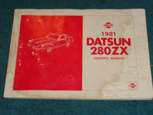 1981 datsun  280zx / owner&#039;s manual  / good original guide book