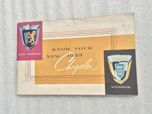 1955 chrysler new yorker windsor owner&#039;s manual original