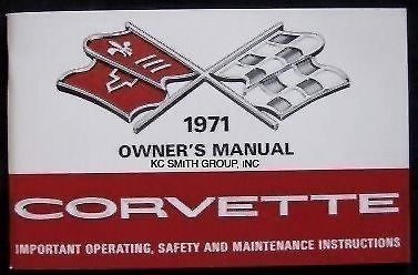 1971 corvette owners manual