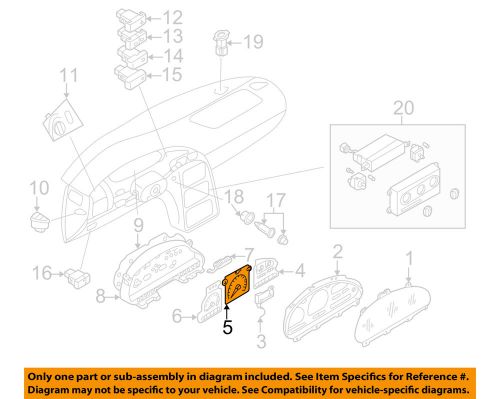 Nissan oem 99-00 quest-speedometer head 248207b000