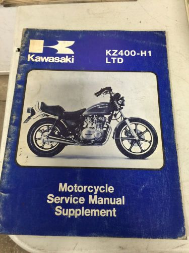 Kawasaki kz400-h1 ltd motorcycle service manual supplement part no 99963-0027-01