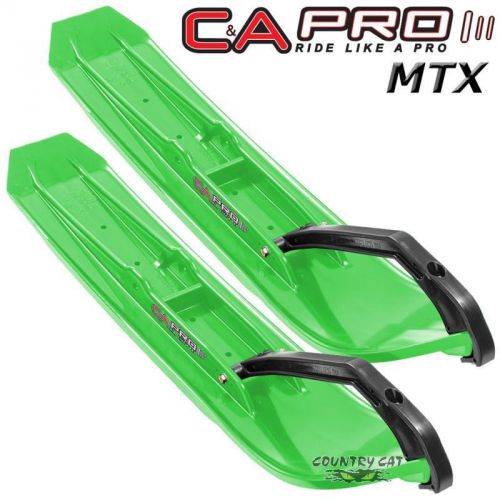 C&amp;a pro mtx mountain &amp; trail 8&#034; snowmobile skis - green with black loops - pair