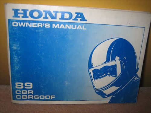 1989 honda cbr600f oem owners manual book owner&#039;s service cbr 600 f 87 88 90