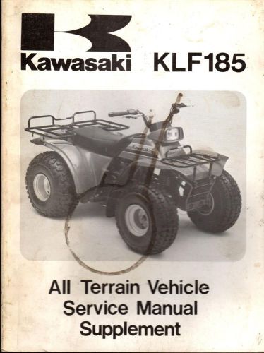 1985-1986 kawasaki atv klf185 supplement service manual p/n 99924-1076-51  (464)