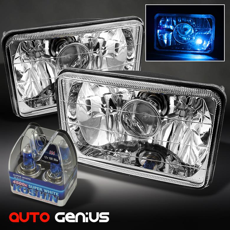 4500k super white bulbs+4x6 projector headlights h4651/h4652/h4656/h4666 upgrade